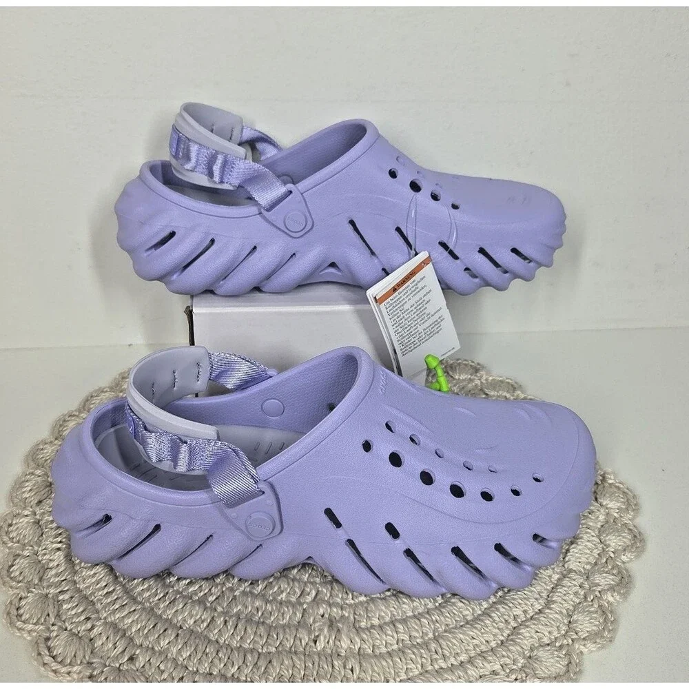 NEW CROCS ECHO CLOG WOMAN 10 MEN 8 Lavender COMFORT WATER RESISTANT LIGHTWEIGHT - Picture 7 of 15